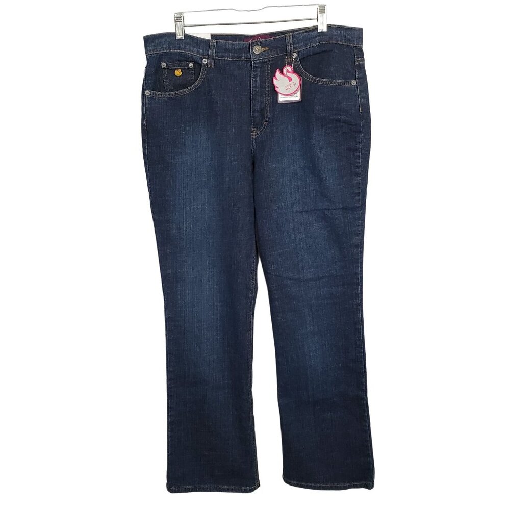Gloria Vanderbilt 16 Jeans Giselle Boot Cut Stretch Mid Rise 5 Pocket Flared Leg